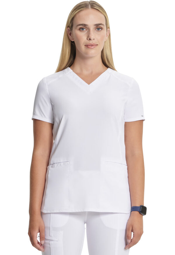 CK865A Infinity V-Neck Top White