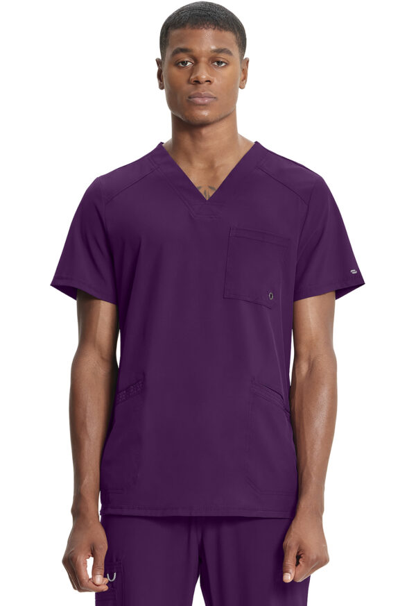 CK900A Infinity Men's V-Neck Top Eggplant
