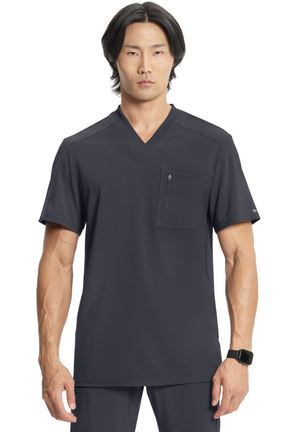 CK910A Infinity Men's V-Neck Tuckable Top Pewter