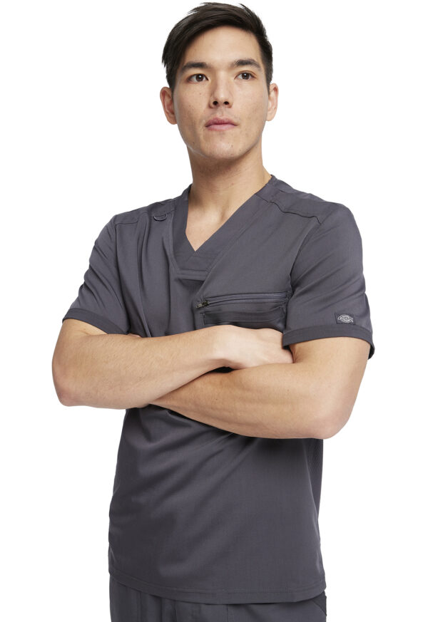 DK865 Balance V-Neck Top Pewter