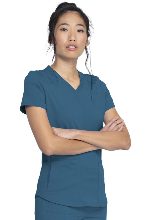 DK875 Balance V-Neck Top Caribbean Blue
