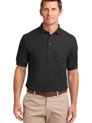 Port Authority Silk Touch Polo with Pocket. K500P