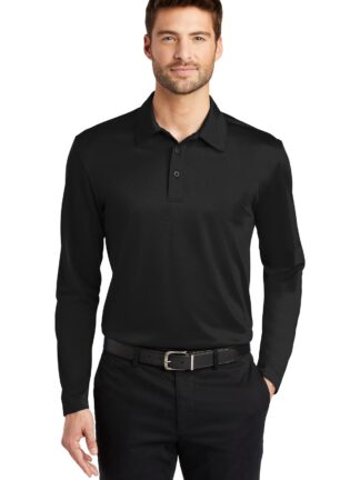 Port Authority Silk Touch Performance Long Sleeve Polo. K540LS