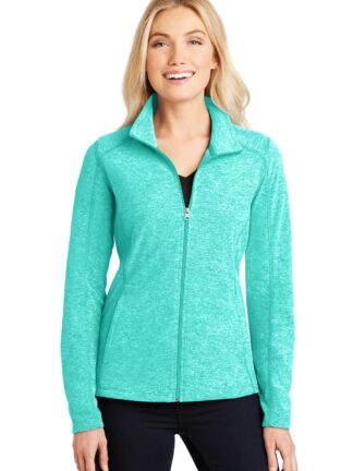 Port Authority Ladies Heather Microfleece Full-Zip Jacket. L235