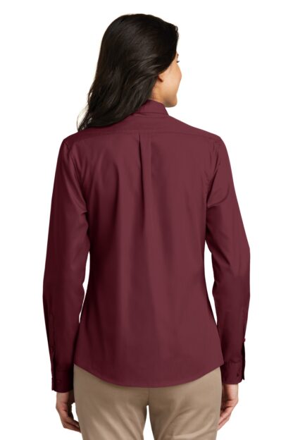 Port Authority Women's Long Sleeve Carefree Poplin Shirt. LW100 - Image 2