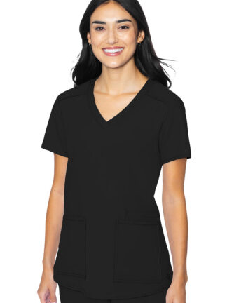 MC2411 Med Couture Insight Women's 3 Pocket Top Black
