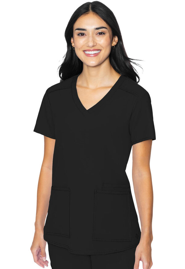 MC2411 Med Couture Insight Women's 3 Pocket Top Black