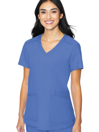 MC2411 Med Couture Insight Women's 3 Pocket Top Ceil Blue