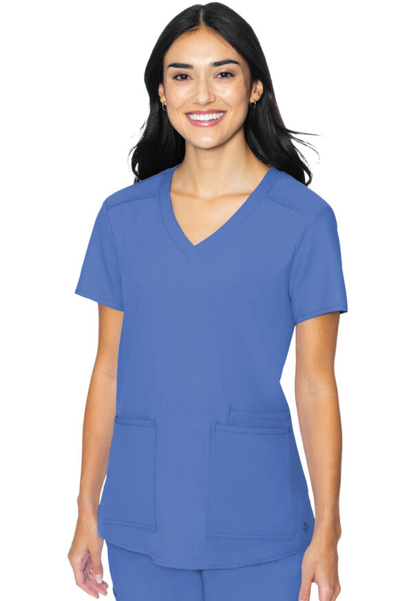 MC2411 Med Couture Insight Women's 3 Pocket Top Ceil Blue