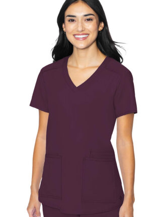 MC2411 Med Couture Insight Women's 3 Pocket Top Wine