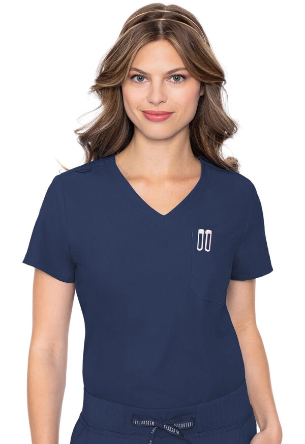 MC2432 Med Couture Insight Women's One Pocket Tuck-In Top Navy