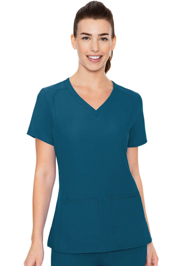 MC2468 Med Couture Insight Women's Side Pocket Top Caribbean Blue