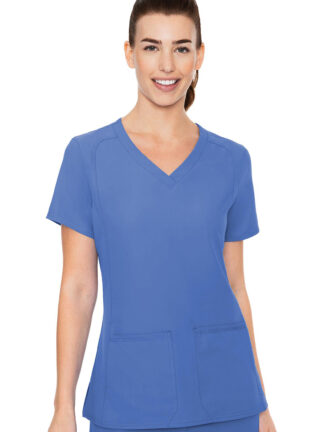 MC2468 Med Couture Insight Women's Side Pocket Top Ceil Blue