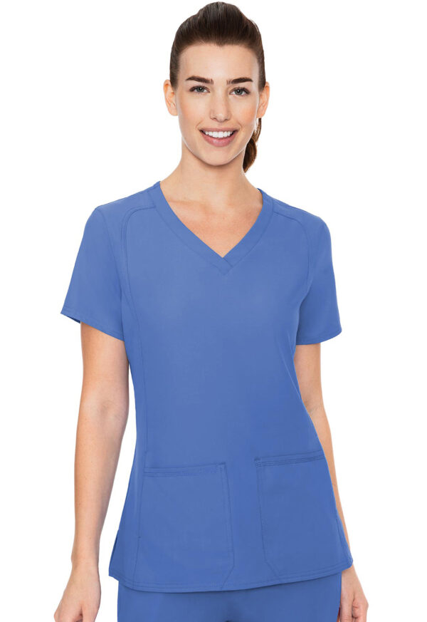 MC2468 Med Couture Insight Women's Side Pocket Top Ceil Blue
