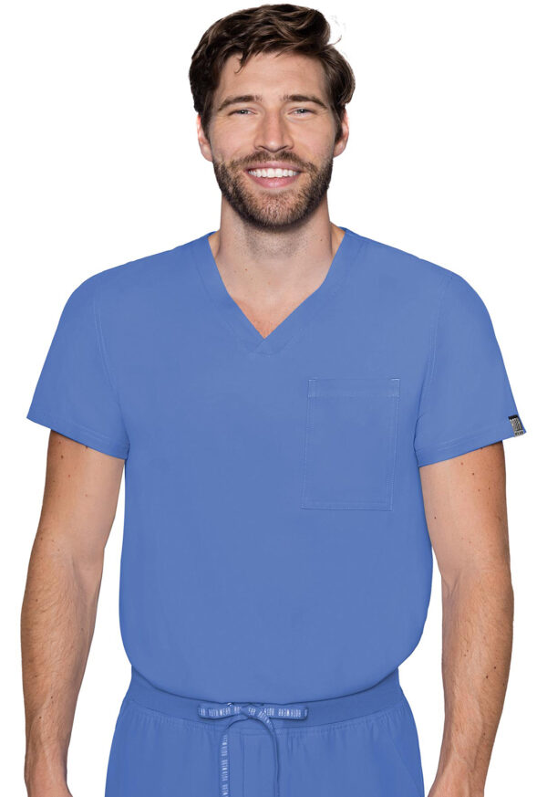 MC2478 Med Couture Insight Men's 1 Pocket Top Ceil Blue