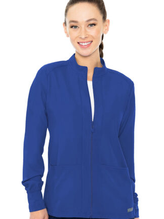 MC2660 Med Couture Insight Women's Zip Front Warm-Up With Shoulder Yokes Royal