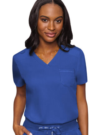MC7448 Med Couture Touch Women's V-Neck Tuck In Royal