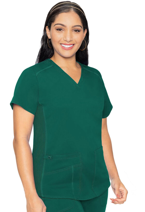 MC7459 Med Couture Touch Women's V-Neck Shirttail Top Hunter