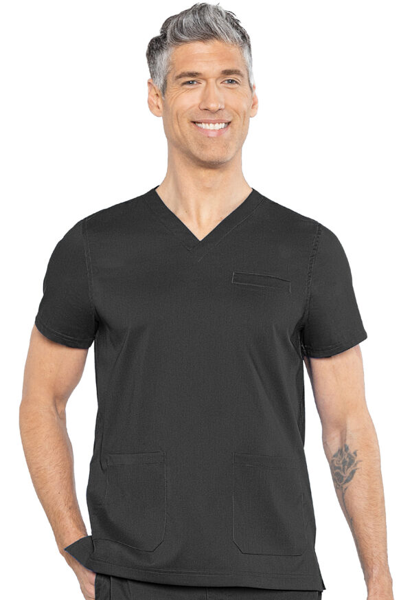 MC7477 Med Couture Touch Men's Wescott Three Pocket Top Black
