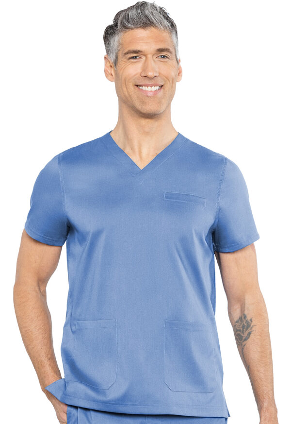 MC7477 Med Couture Touch Men's Wescott Three Pocket Top Ceil Blue