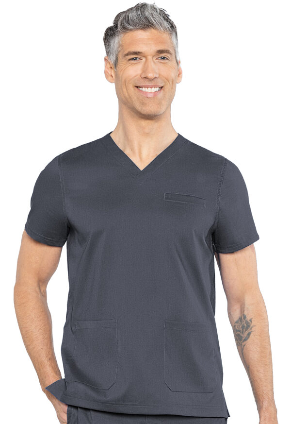 MC7477 Med Couture Touch Men's Wescott Three Pocket Top Pewter