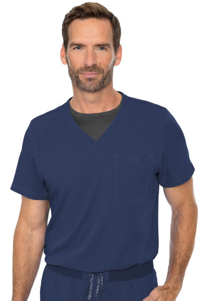 MC7478 Med Couture Touch Men's Cadence One Pocket Top Navy