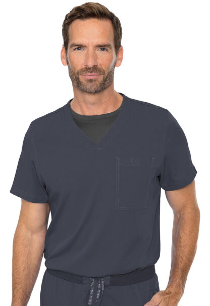 MC7478 Med Couture Touch Men's Cadence One Pocket Top Pewter