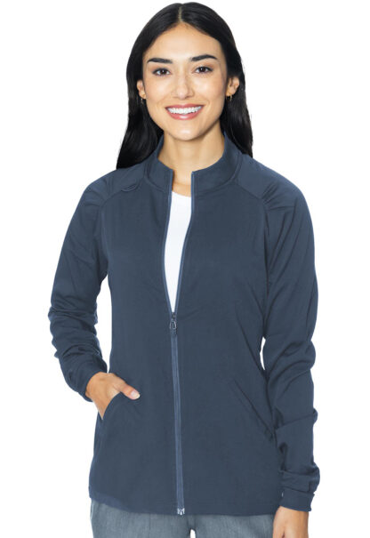 MC7660 Med Couture Touch Women's Raglan Warmup Pewter
