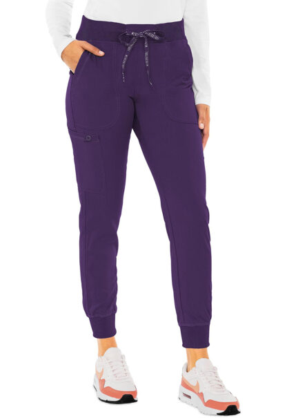 MC7710 Med Couture Touch Women's Jogger Yoga Pant Eggplant