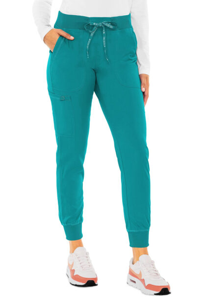 MC7710 Med Couture Touch Women's Jogger Yoga Pant Teal Blue