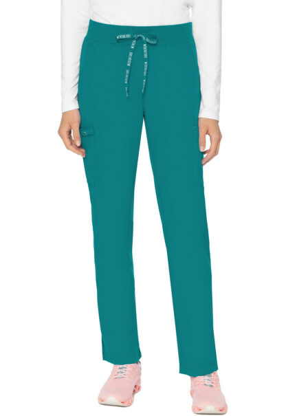 MC7725 Med Couture Touch Women's Jersey Waist Yoga Pant Teal Blue