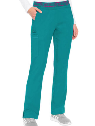 MC7739 Med Couture Touch Women's Yoga 2 Cargo Pocket Pant Teal Blue