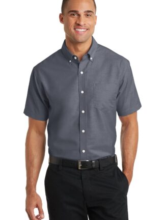 Port Authority Short Sleeve SuperPro Oxford Shirt. S659