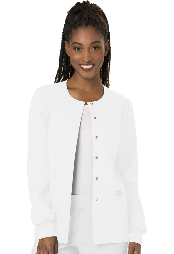 WW310 Revolution Snap-Front Warm-up Jacket White
