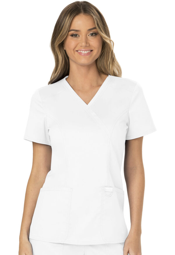 WW610 Revolution Mock Wrap Top White