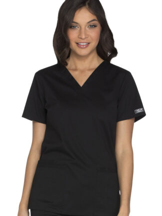 WW630 Core Stretch V-Neck Top Black