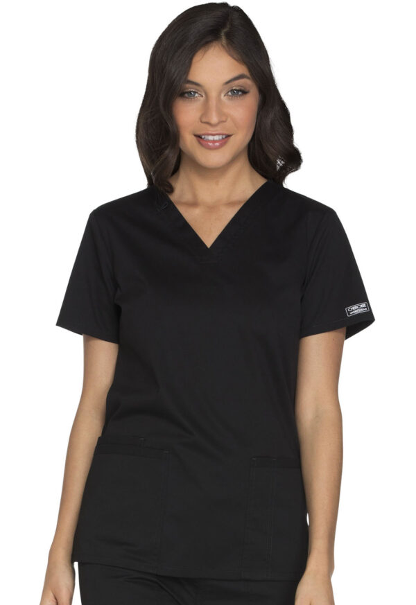 WW630 Core Stretch V-Neck Top Black