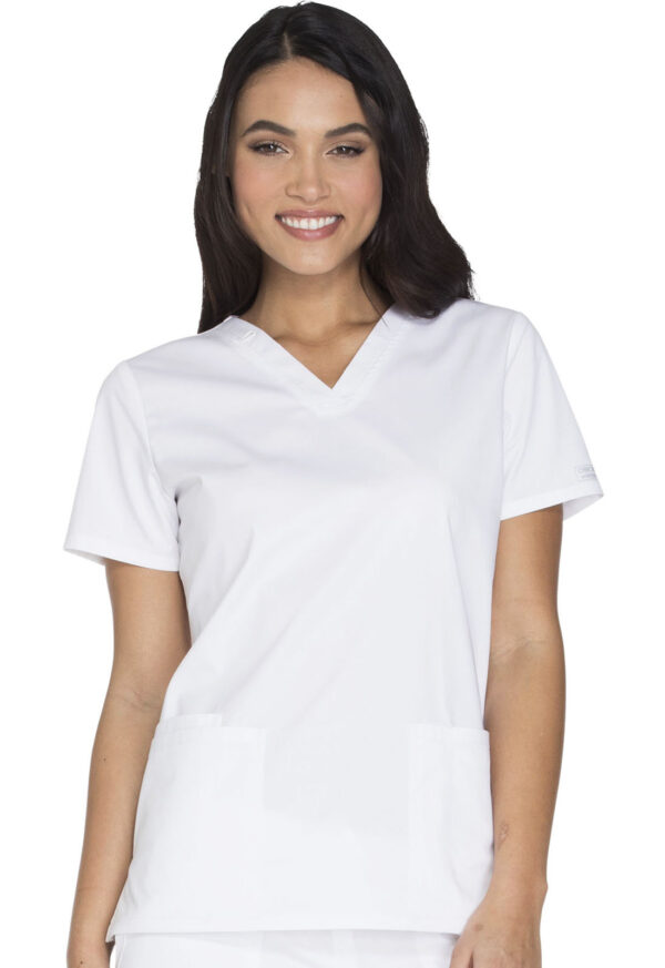 WW630 Core Stretch V-Neck Top White