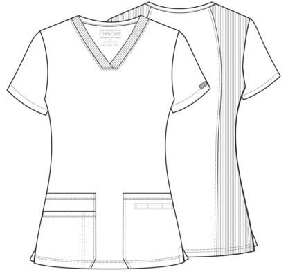 WW645 Originals V-Neck Top Pewter - Image 2