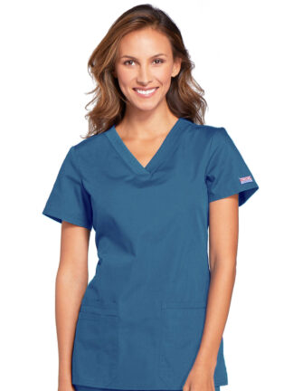 WW645 Originals V-Neck Top Caribbean Blue