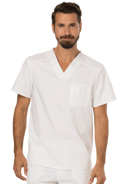 WW690 Revolution Men's  Tuckable V-Neck Top White