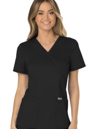 WW610 Revolution Mock Wrap Top Black