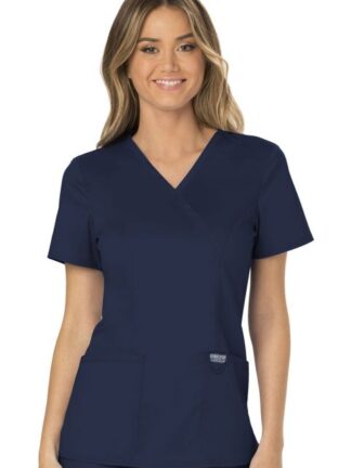 WW610 Revolution Mock Wrap Top Navy
