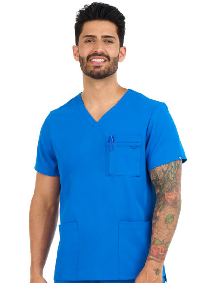 1195 Zavate Studio Power V-Neck Top Royal Blue