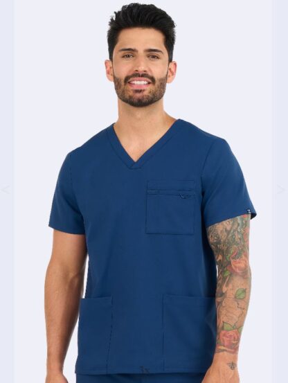 1195 Zavate Studio Power V-Neck Top Navy
