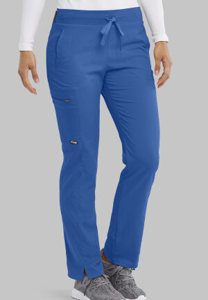 GRSP500 Spandex Stretch Kim Drawstring Straight Leg Pant Royal