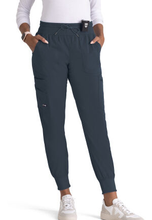 GRSP527A Spandex Stretch Carly Jogger Pant Pewter