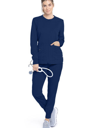 GRSW017 Spandex Stretch Millie Warm-Up Jacket Navy