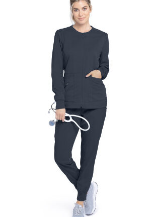 GRSW017 Spandex Stretch Millie Warm-Up Jacket Pewter