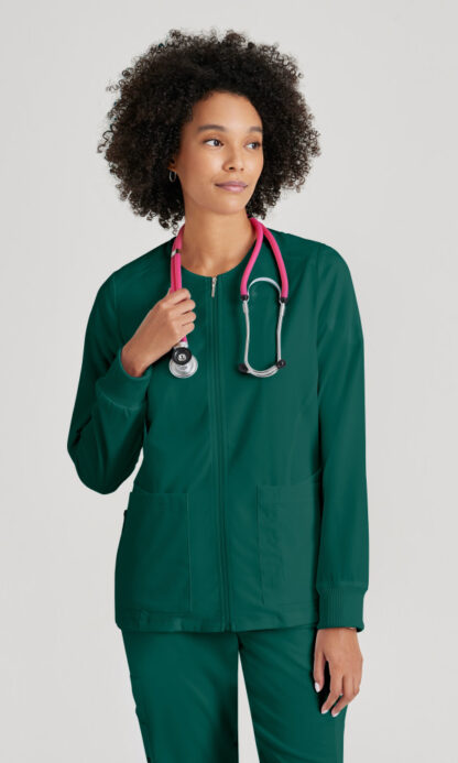 GRSW873A Spandex Stretch Gianna Warm-Up Jacket Hunter